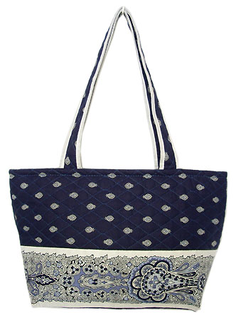 Provence pattern tote bag (Marat d'Avignon Bastide marine blue)